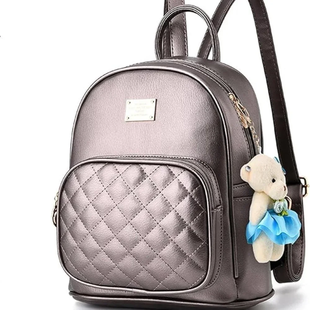 Leather Backpack Purse Satchel School Bags Cinnamon